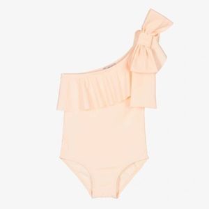 PHI CLOTHING Babies' Girls Pink Ruffle One piece Swimsuit